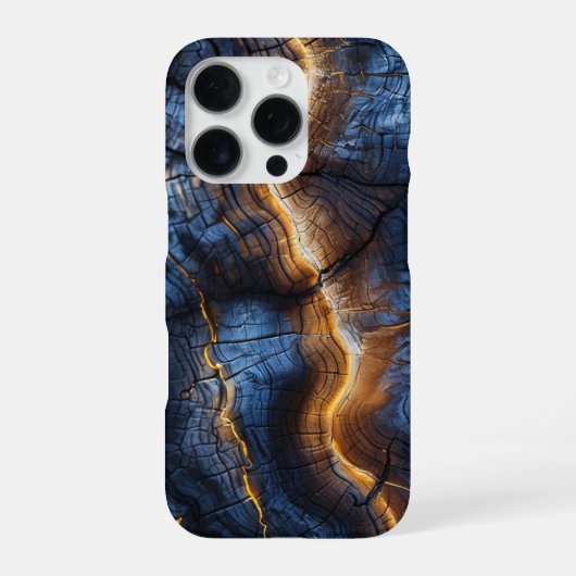Grafisches Holzdesign iPhone Hülle (Rückseite)