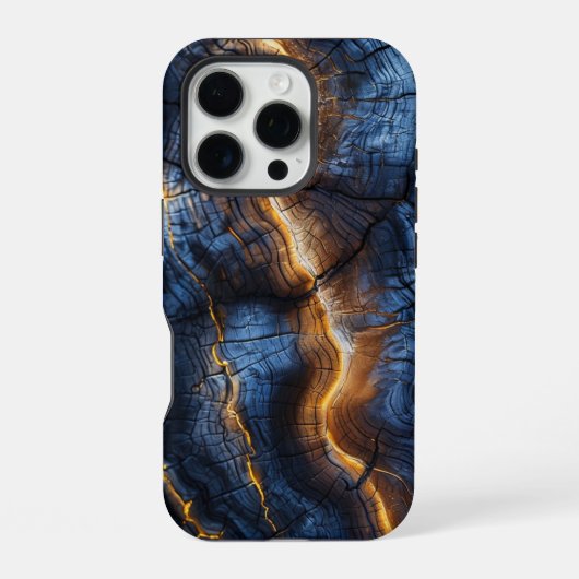 Grafisches Holzdesign iPhone Hülle (Rückseite)