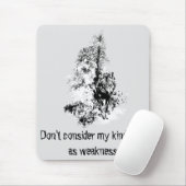 Grafisches Kunst-Grauer Wolf-Wildlife-Kindness-Zit Mousepad (Mit Mouse)