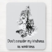 Grafisches Kunst-Grauer Wolf-Wildlife-Kindness-Zit Mousepad (Vorne)