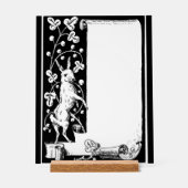 Grafisches Kunstkaninchen und Acrylzeichen Acrylschild (Vorderseite)