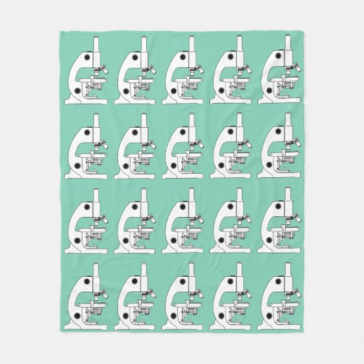 GRAFISCHES MIKROSKOP-MUSTER FLEECEDECKE (Vorderseite)