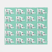 GRAFISCHES MIKROSKOP-MUSTER FLEECEDECKE (Vorderseite (Horizontal))