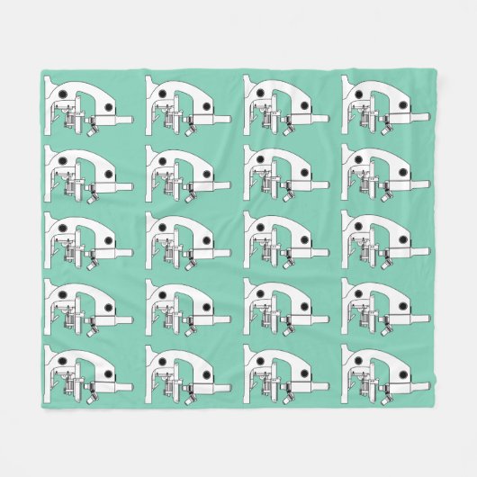 GRAFISCHES MIKROSKOP-MUSTER FLEECEDECKE (Vorderseite (Horizontal))