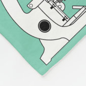 GRAFISCHES MIKROSKOP-MUSTER FLEECEDECKE (Ecke)