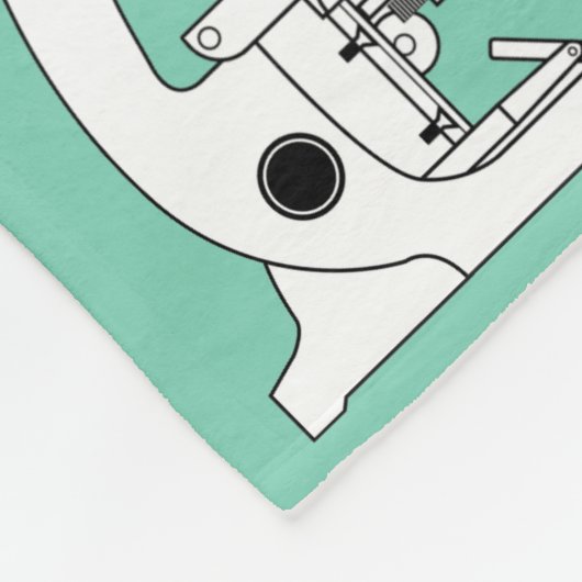 GRAFISCHES MIKROSKOP-MUSTER FLEECEDECKE (Ecke)