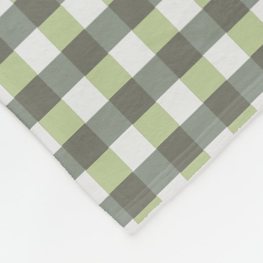 Grafisches mit Ziegeln gedecktes Grün und Grau Fleecedecke (Ecke)