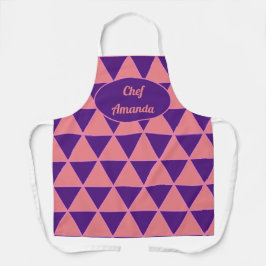Grafisches modernes Dreieck-Muster mit Namen Schürze