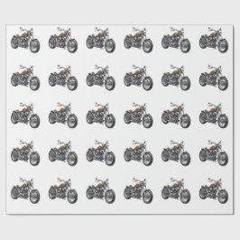 Grafisches Motorrad Geschenkpapier
