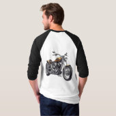Grafisches Motorrad T-Shirt (Schwarz voll)