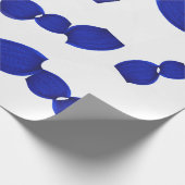 Grafisches Muster blau Geschenkpapier (Ecke)