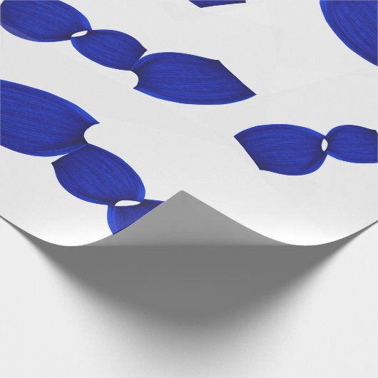 Grafisches Muster blau Geschenkpapier (Ecke)