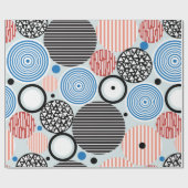 grafisches Muster mehrfarbiger Kreise verschiedene Geschenkpapier (Flach)