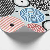 grafisches Muster mehrfarbiger Kreise verschiedene Geschenkpapier (Ecke)