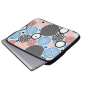 grafisches Muster mehrfarbiger Kreise verschiedene Laptopschutzhülle (Vorne Knopf)