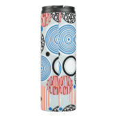 grafisches Muster mehrfarbiger Kreise verschiedene Thermosbecher (Rückseite)