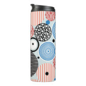 grafisches Muster mehrfarbiger Kreise verschiedene Thermosbecher (Nach rechts gedreht)