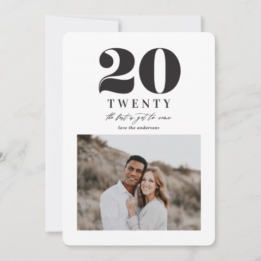 Grafisches neues Jahr Feiertagskarte (Vorderseite)