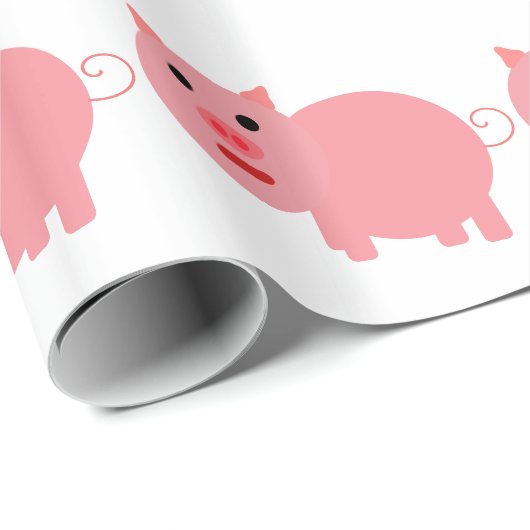 GRAFISCHES ROSA SCHWEIN-MUSTER GESCHENKPAPIER (Rolleneckpunkt)