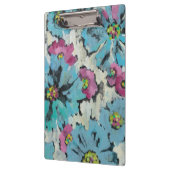 Grafisches rosa und blaues Blumen Klemmbrett (Links)