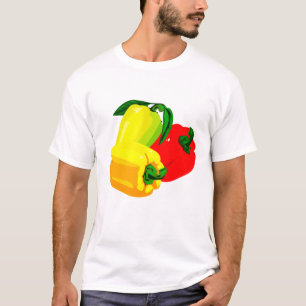 Grafisches rotes gelbes Grün von drei T-Shirt
