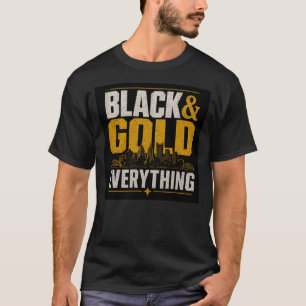 Grafisches T-Shirt "Black & Gold Everything" Pitts