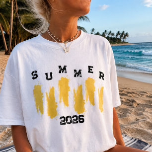 Grafisches T-Shirt mit goldenen Sommer-Vibes Minim