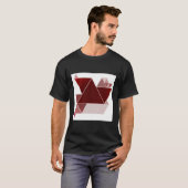 Grafisches T-Shirt mit rotem Hintergrund (Vorne ganz)