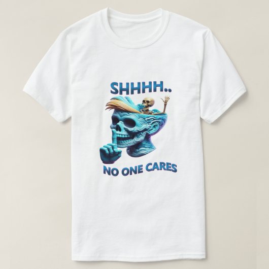 Grafisches T-Shirt mit schlichter Sensenmann-Meldu (Design vorne)