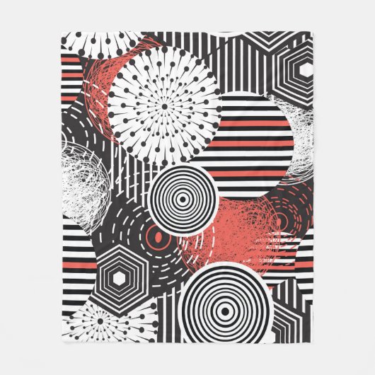 Grafisches Vintage und Illustration mit abstraktem Fleecedecke (Vorderseite)