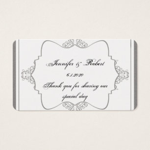 Grafit Gray Filigree Posh Gastgeschenk Hochzeit Ta