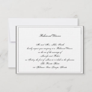 Grafitgraue Filigree Posh Wedding Probe Einladung