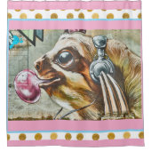 Grafiti Sloth Teen Duschvorhang - Pop (Vorderseite)
