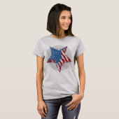 Grafitti American Flag Star T-Shirt (Vorne ganz)