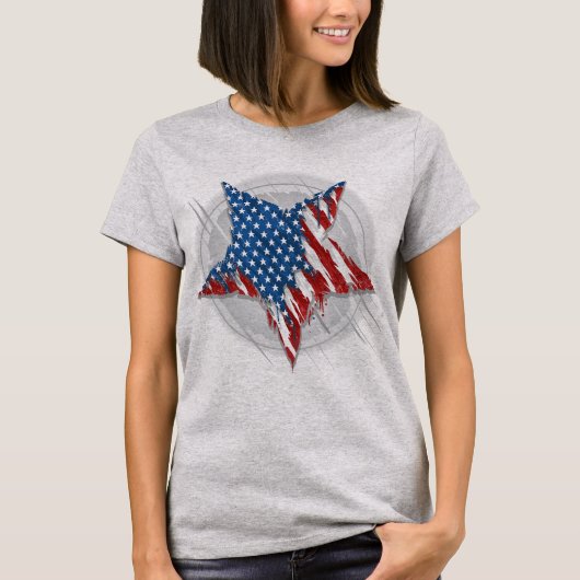 Grafitti American Flag Star T-Shirt (Vorderseite)