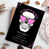 Grafitti Black and Pink Skull Party Einladung