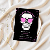 Grafitti Black and Pink Skull Party Einladung