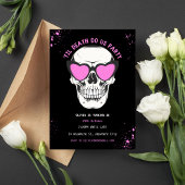 Grafitti Black and Pink Skull Party Einladung