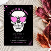 Grafitti Black and Pink Skull Party Einladung