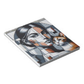 Grafitti Cat Lady Notepad Notizblock (angewinkelt)
