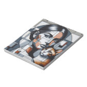 Grafitti Cat Lady Notizblock (Rotiert)