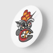 Grafitti-Gesicht Runde Wanduhr (Winkel)