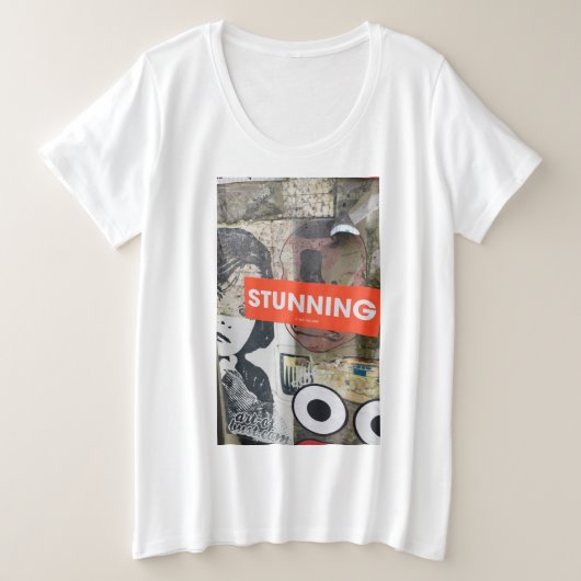 Grafitti Große Größe T-Shirt (Design vorne)