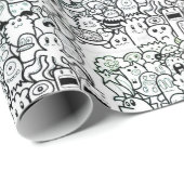 GRAFITTI HAPPY MONSTER Wrapping Paper Geschenkpapier (Rolleneckpunkt)