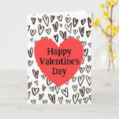 Grafitti Heart Valetine's Day Karte (Gelbe Blume)