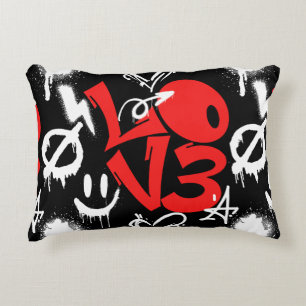 Grafitti LIEBE B. Black BG Dekokissen