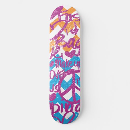 Grafitti Lila Skateboard (Vorderseite)