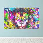 Grafitti Lion Leinwanddruck (Insitu (Holzboden))