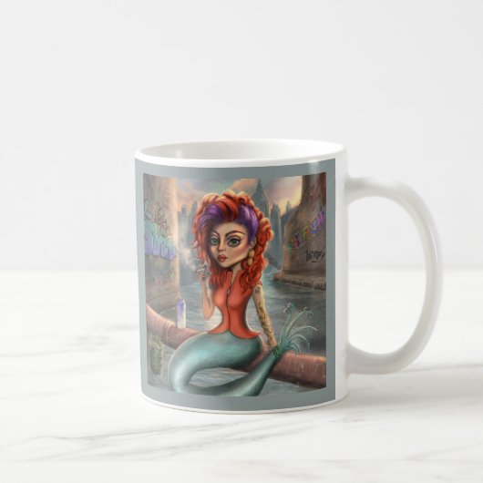 Grafitti Mermaid Kaffeetasse (Rechts)