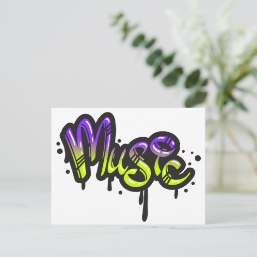 Grafitti Postkarte (Stehend Vorderseite)